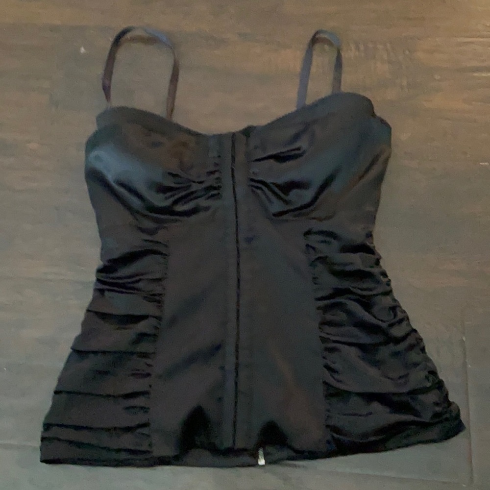Sexy silk corset top